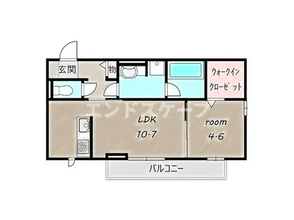 D-ROOM OMOTECHO(1LDK/2階)の間取り写真