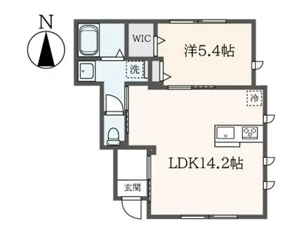 コンフォートSK(1LDK/1階)の間取り写真