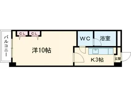 フジマンション(1K/2階)の間取り写真