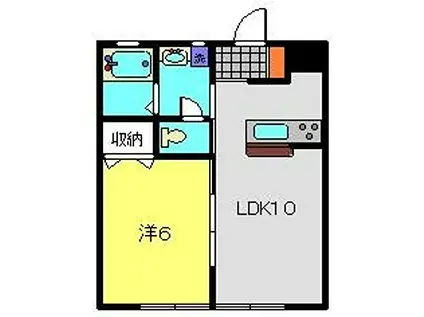 プエルタロホ(1LDK/1階)の間取り写真