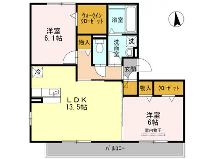 コリーナ・ベルデ有松 I(2LDK/3階)の間取り写真