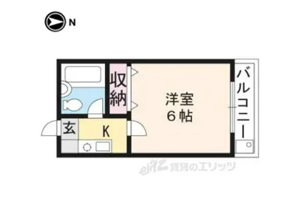 シティーコーポ円町(1K/2階)の間取り写真