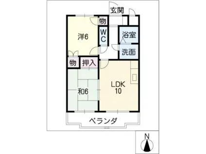 アーバンビルド(2LDK/3階)の間取り写真