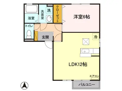 コリーヌ寿(1LDK/1階)の間取り写真