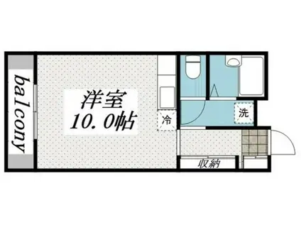 クリアII(ワンルーム/2階)の間取り写真