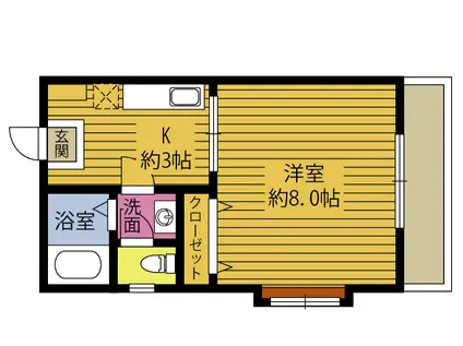 Sティト・ビュー(1K/2階)の間取り写真