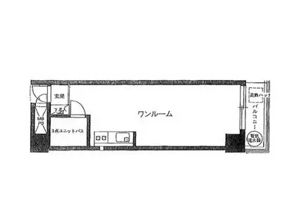 ライオンズマンション本郷(ワンルーム/3階)の間取り写真