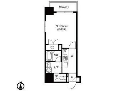 プランベイム大須駅前(1K/5階)の間取り写真