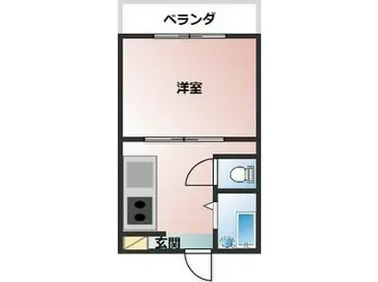 コテージ東海(1K/2階)の間取り写真