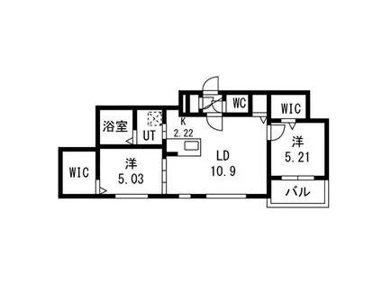 WARMTH INN南4条(2LDK/4階)の間取り写真