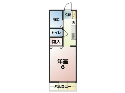 メゾンドスリシエC(1K/1階)の間取り写真