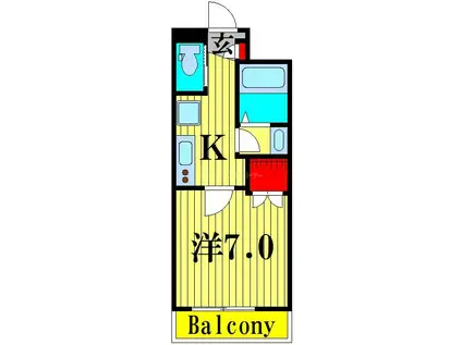 メゾン・ド・ボヌール(1K/3階)の間取り写真