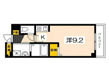 グラディオ屋代II(1K/2階)の間取り写真
