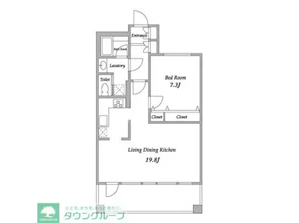 渋谷プロパティータワー(1LDK/14階)の間取り写真
