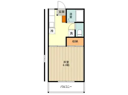 メゾン・ド・ピュア(1K/2階)の間取り写真