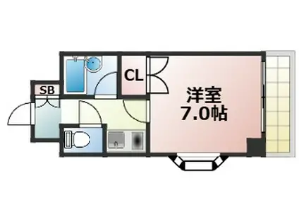 アベニューリップル新深江(1K/11階)の間取り写真
