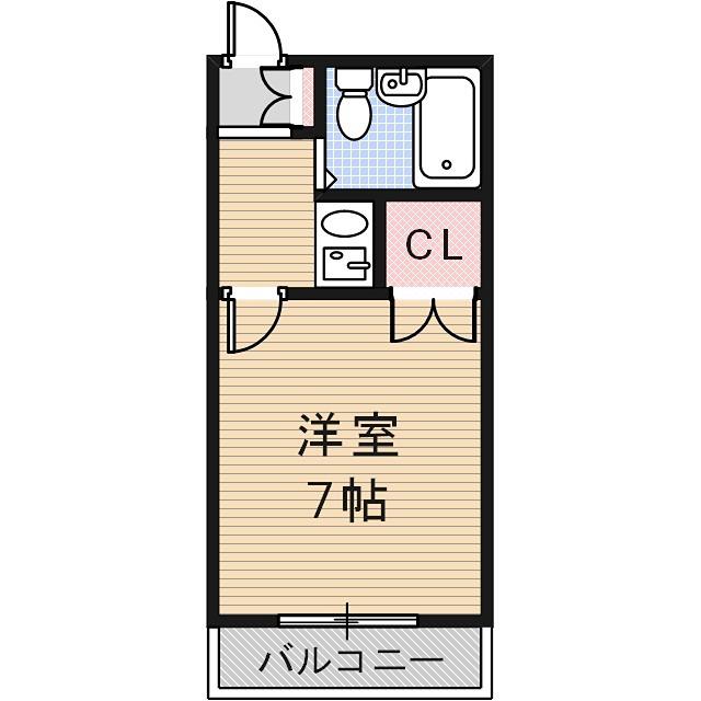アンフィニィ・桜町(1K/1階)の間取り写真