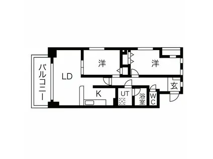 PASSAGGIO(2LDK/9階)の間取り写真