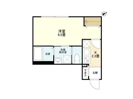 ウェルスクエアイズム目黒祐天寺(1K/2階)の間取り写真