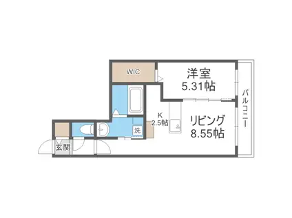 ビッグレジデンス北32条(1LDK/2階)の間取り写真