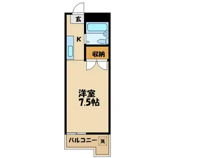 ジュネススズキ(ワンルーム/3階)の間取り写真