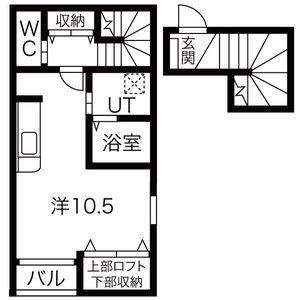 キャッスルワン(1K/2階)の間取り写真