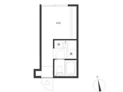 ST214(1K/1階)の間取り写真