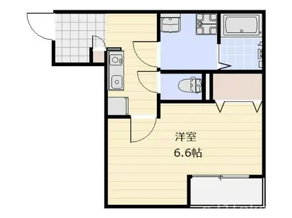 ヴォカリーズ(1K/2階)の間取り写真