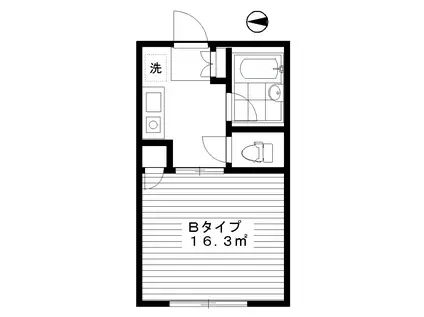 キアーロ新高円寺(1K/2階)の間取り写真