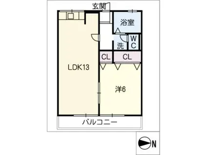 ドリームハウスセキスイ(1LDK/1階)の間取り写真