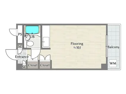 アルカサール吉祥寺(ワンルーム/1階)の間取り写真