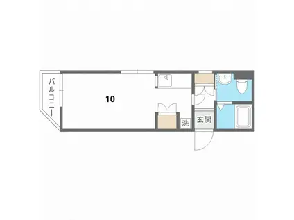 MAISON 花 (1K/3階)の間取り写真