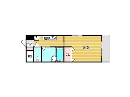 CASAAZUL(1K/6階)の間取り写真