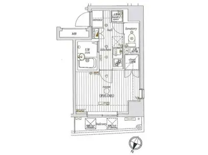 レピュア大塚(1K/7階)の間取り写真