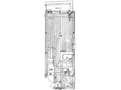 マイファリエ長崎(1K/2階)の間取り写真