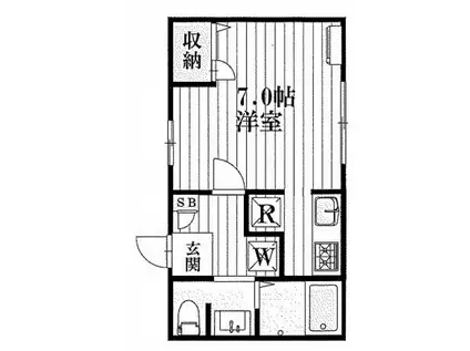 サンヒル学芸大学(1K/2階)の間取り写真