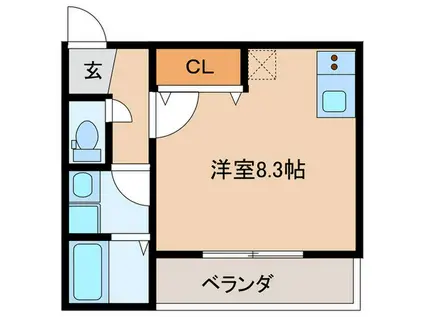 GRAND PALACE 六本松A(ワンルーム/1階)の間取り写真