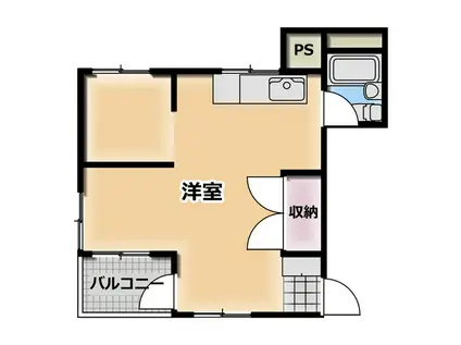 パルメイトビル(ワンルーム/3階)の間取り写真