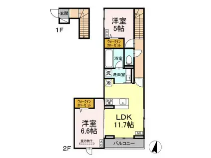 コンフォルタ(2LDK/1階)の間取り写真
