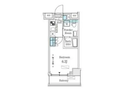 コージーコート島津山(1K/2階)の間取り写真