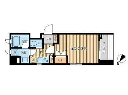 CITY SPIRE森下 (1K/9階)の間取り写真