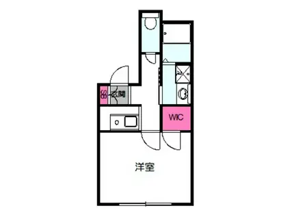 GM GAMOU ウエスト(1K/4階)の間取り写真