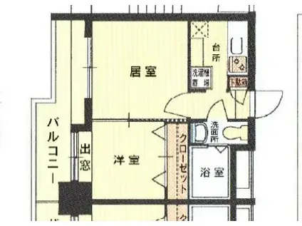 エステート・モア薬院シャンブル(2K/3階)の間取り写真