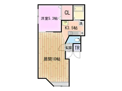 メゾンドヴォーグ(1LDK/1階)の間取り写真