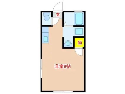 KIKIハウス(ワンルーム/1階)の間取り写真