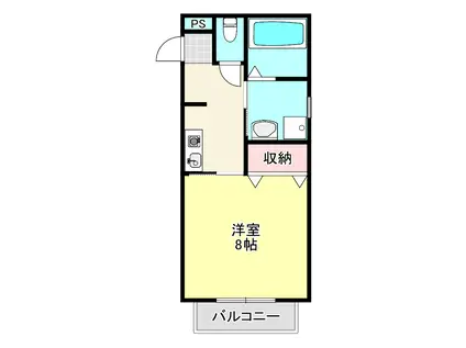 グローブハウス(1K/3階)の間取り写真