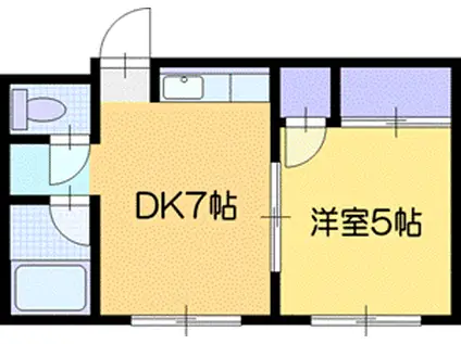 レジデンス三幸(1DK/2階)の間取り写真