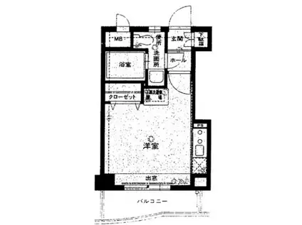 エステートモアサザンステーション(1K/4階)の間取り写真