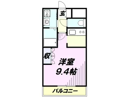 シェルルズヴィレッジ(1K/1階)の間取り写真