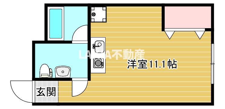鴫野センタービル(ワンルーム/3階)の間取り写真